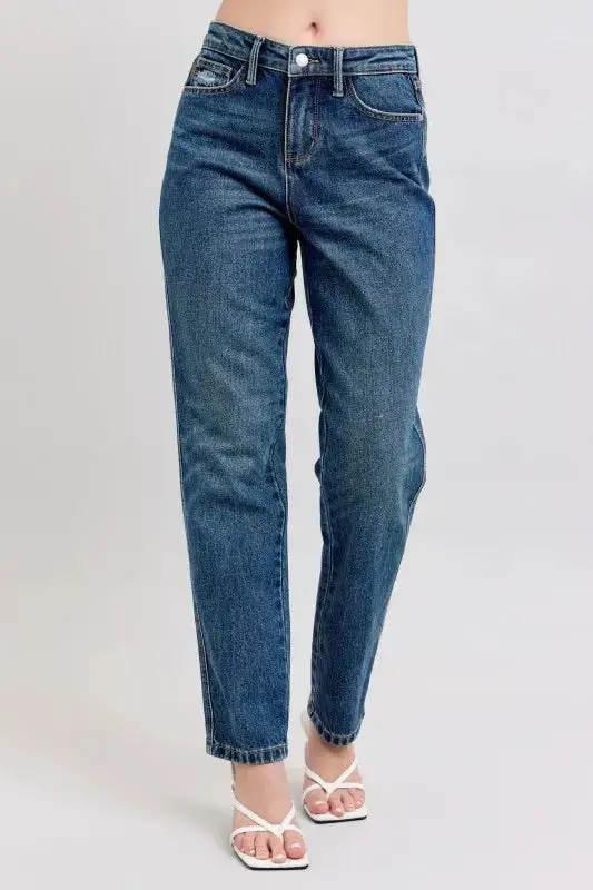 High Rise Straight Leg Jeans