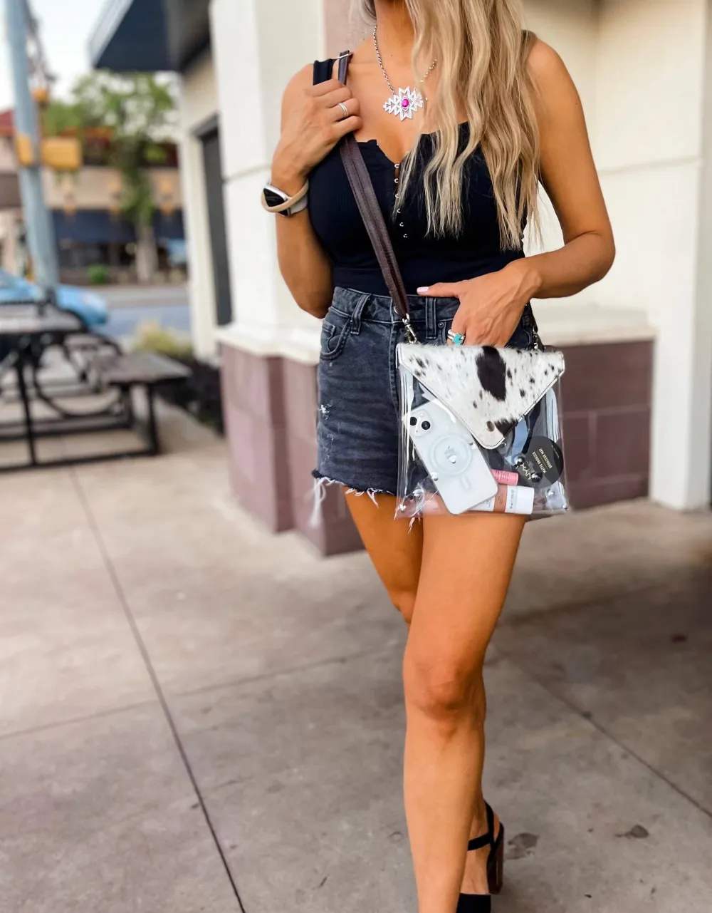 Western Cowhide Crossbody Bag