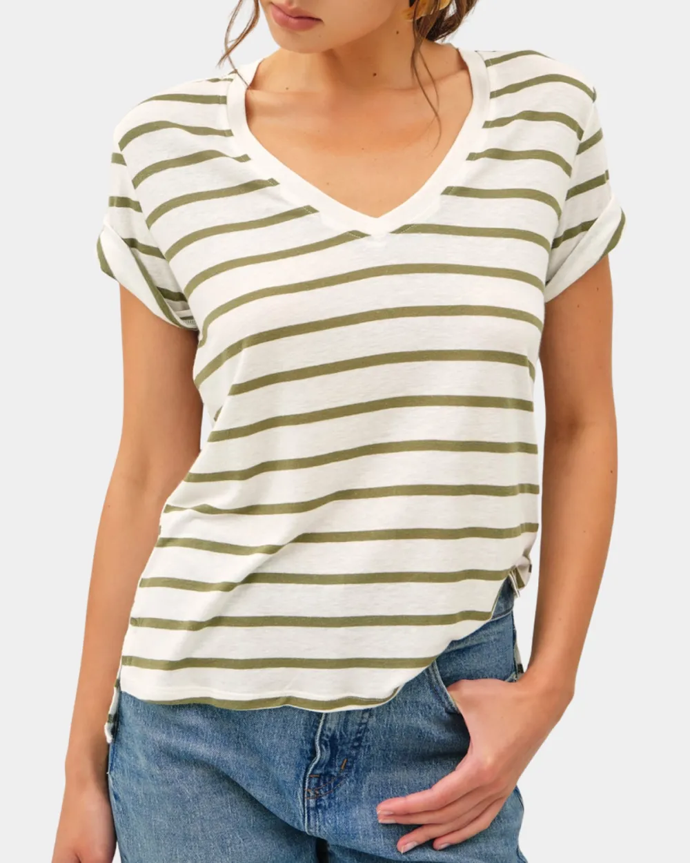 Linen Stripe T-Shirt