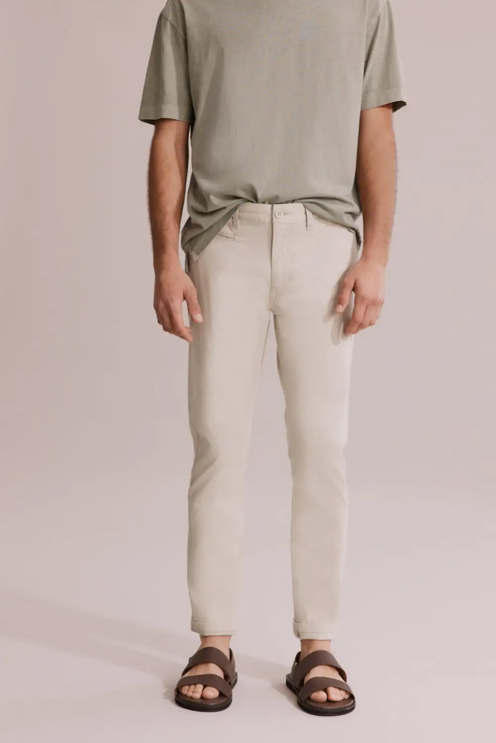 Men's Detailed Slim Fit Stretch Pants