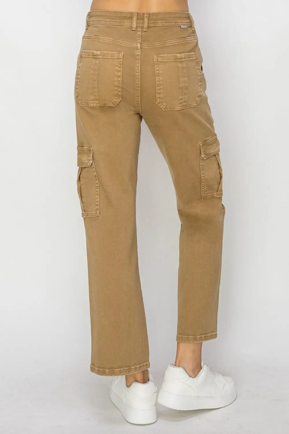 Soft High Waist Cargo Denim Jeans