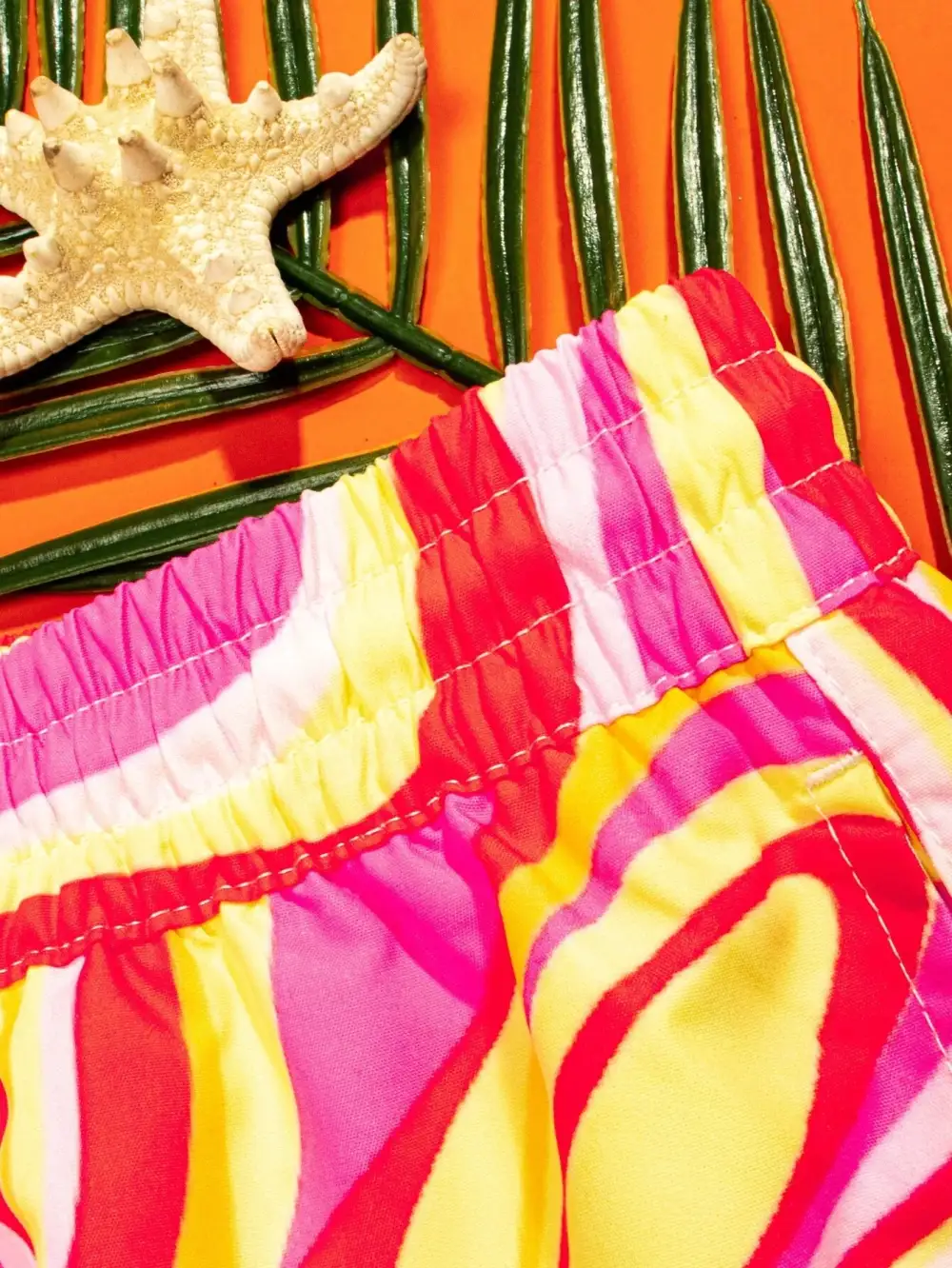 Men's Resort Drawstring Allover Print Swim Trunks