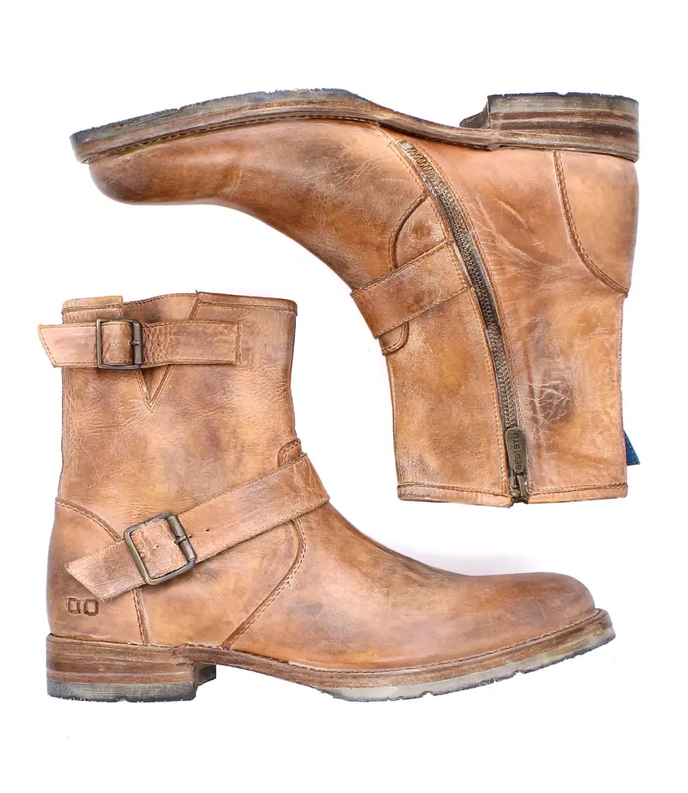 Buckled Streamlined Moto Boots