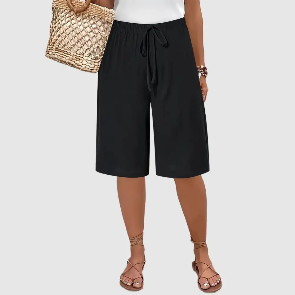 Women's Elastic Waist Casual Bermuda Shorts
