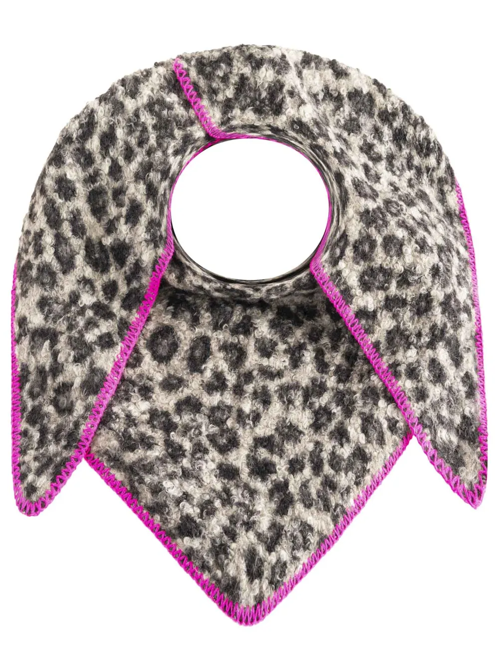 Classic Leopard Pattern Heart Pattern Teddy Texture Fashion Scarf