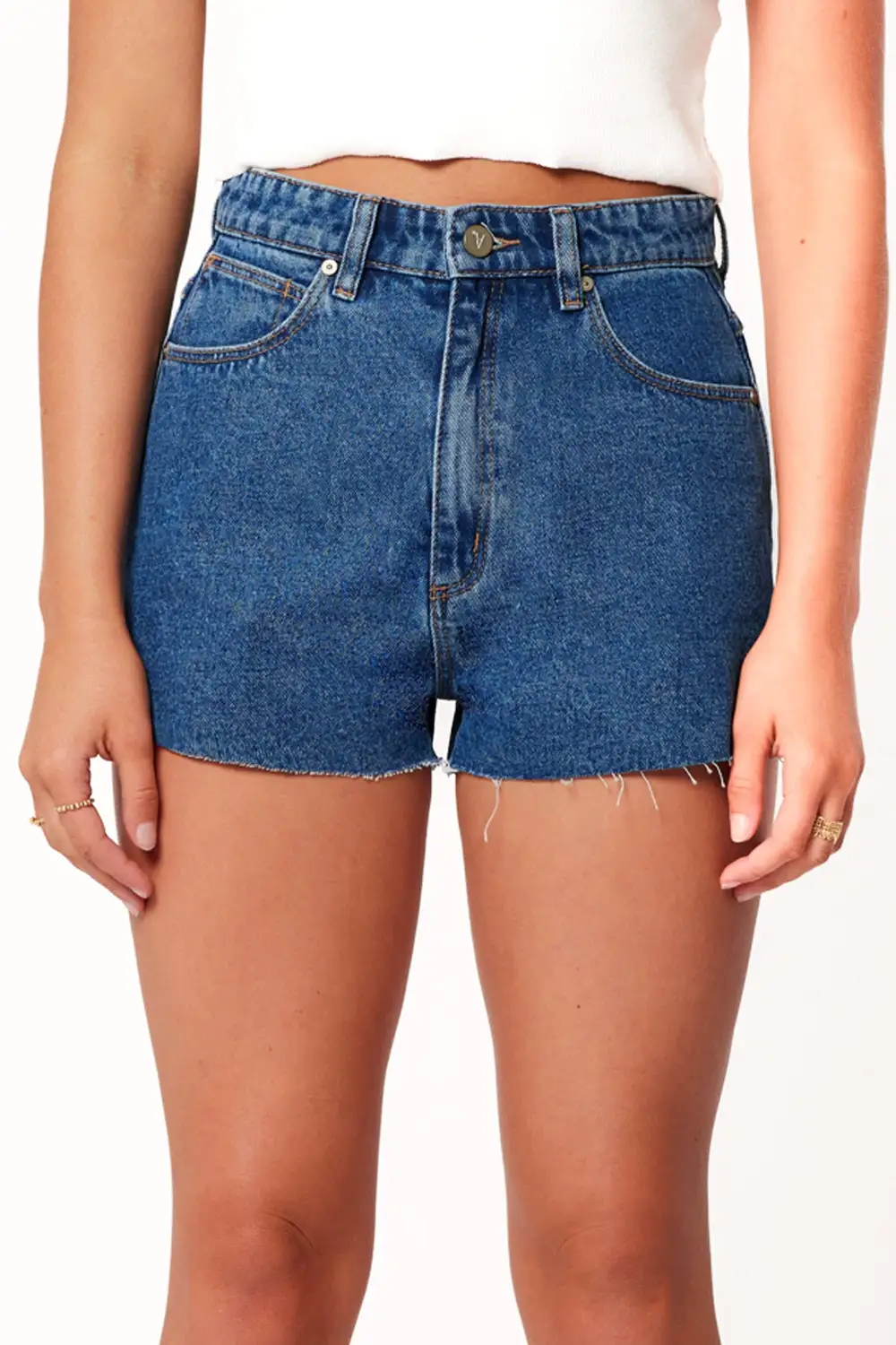 Denim Cotton High Waist Casual Shorts