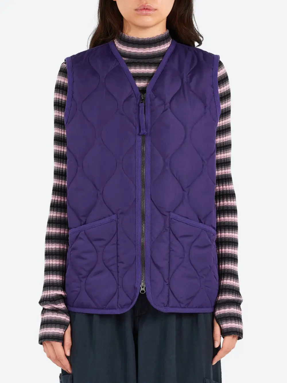 Men's V Neck Zip Front Vest