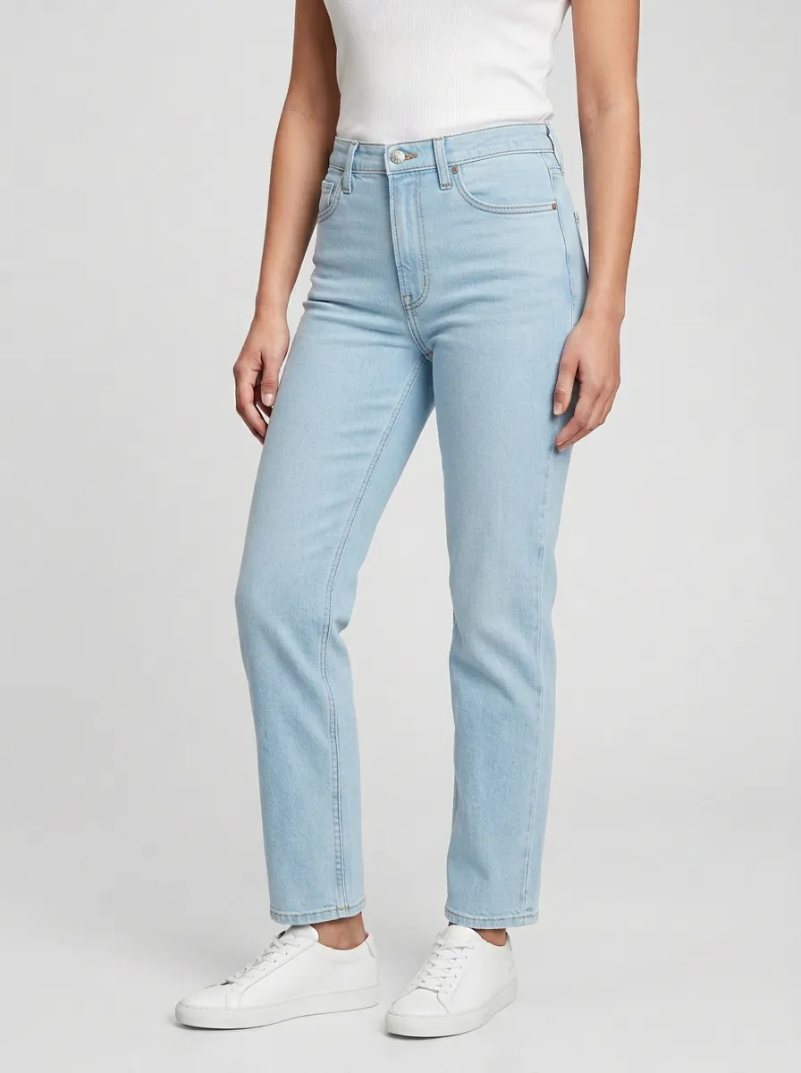 Vintage-Inspired Classic Women's Straight-Leg Jeans