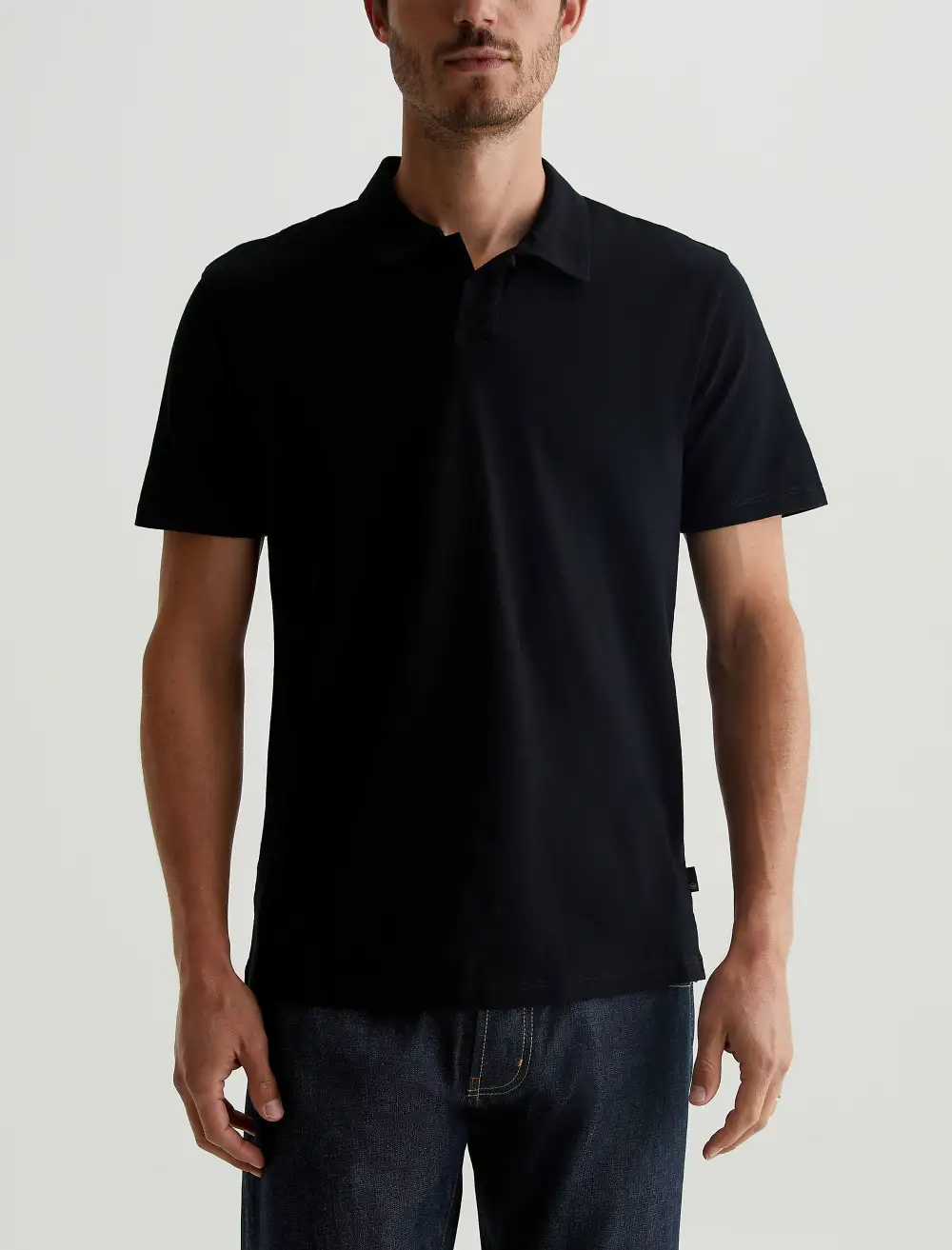 Men's Cotton Jersey Point Collar Polo Shirt