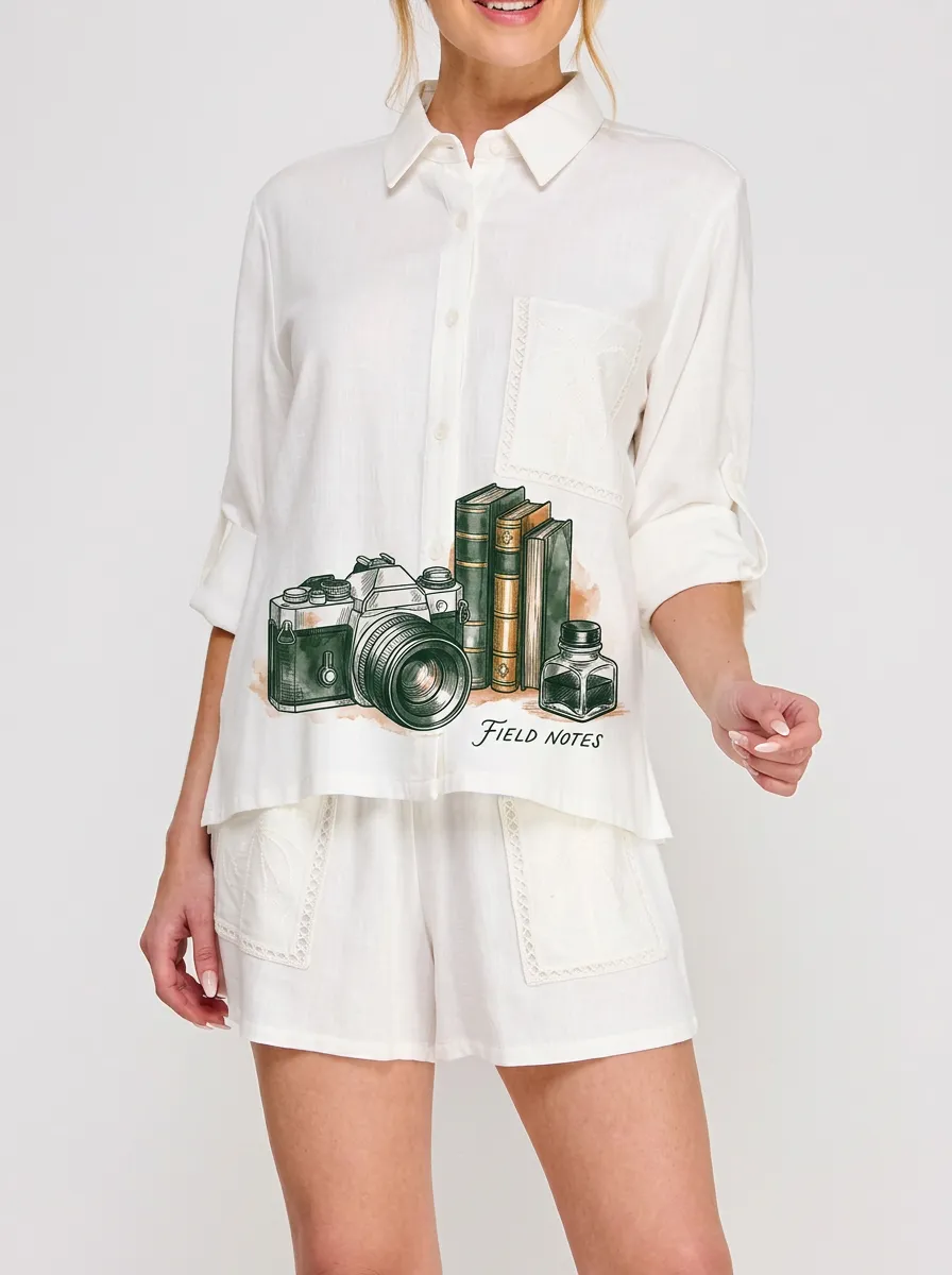 Women's Photography Book Field Notes Graphic Shirt