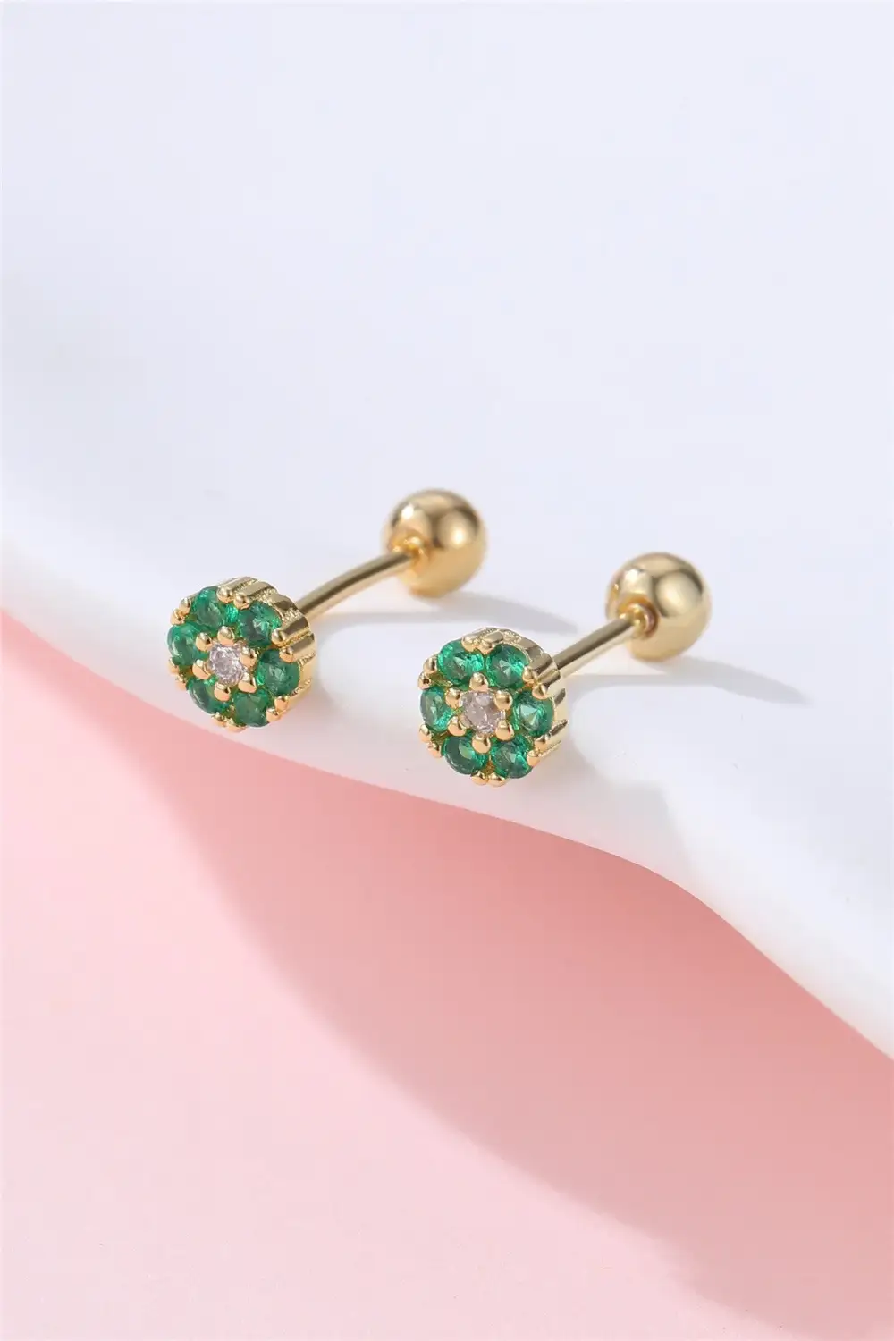Colorful Crystal Flower Stud arrings