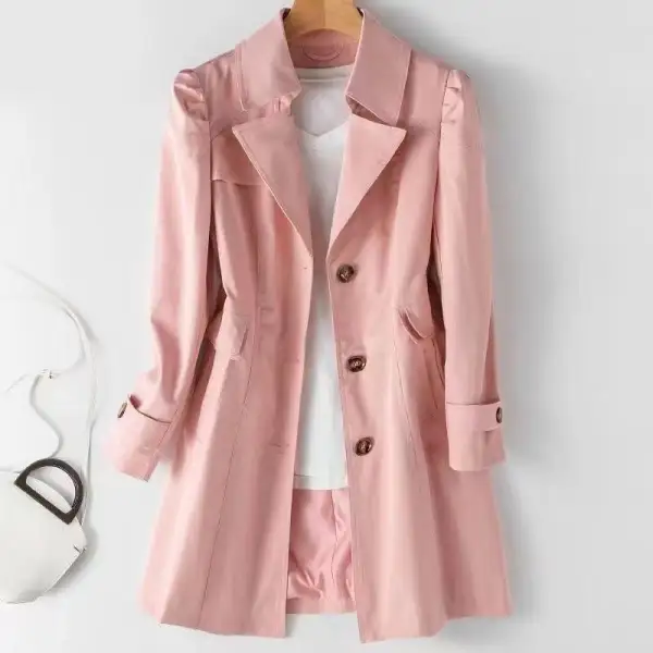 Relaxed Waist Tie Trench Coat