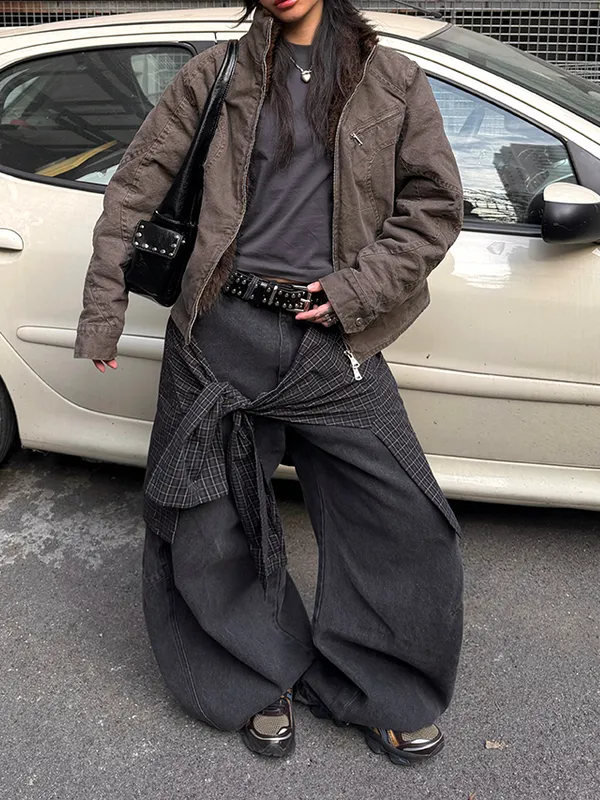Barrel-Leg Denim Jeans