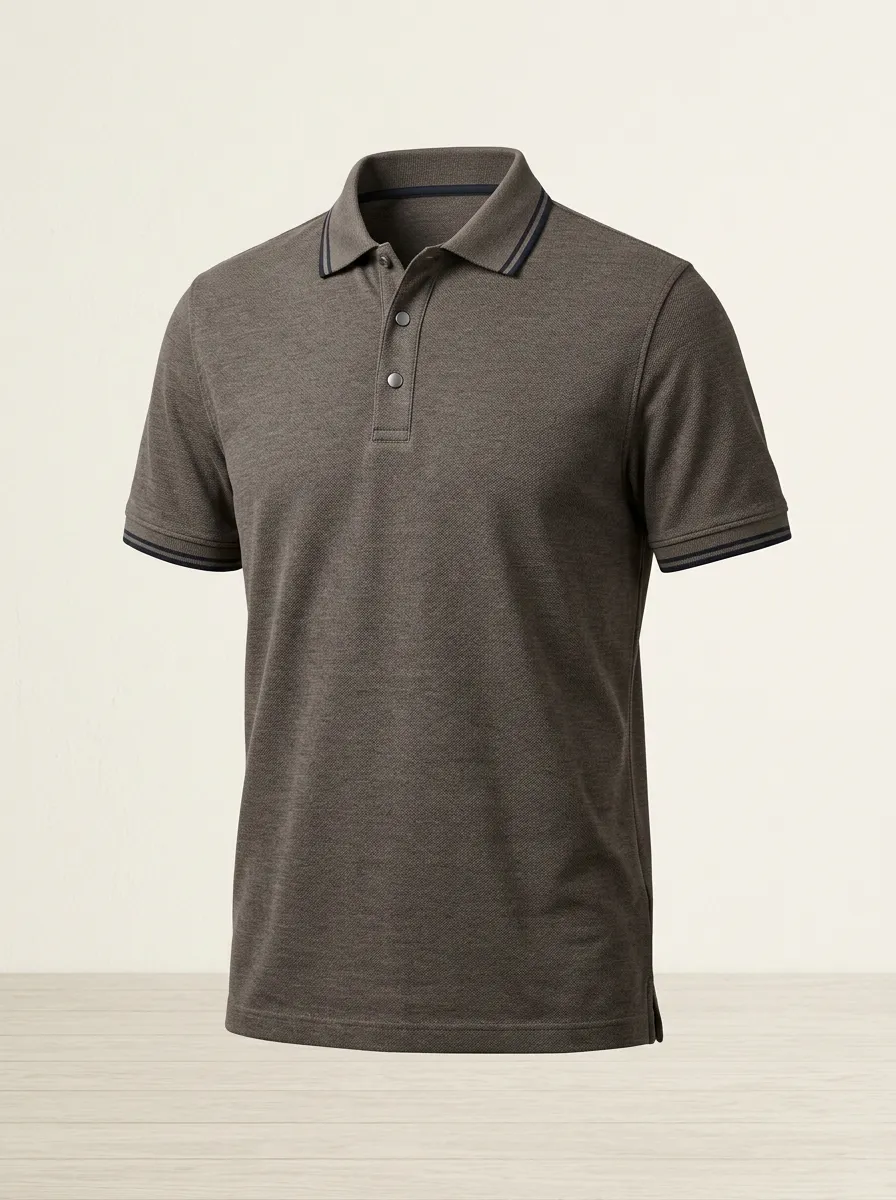 Modern Layered-Detail Men's Polo Shirt