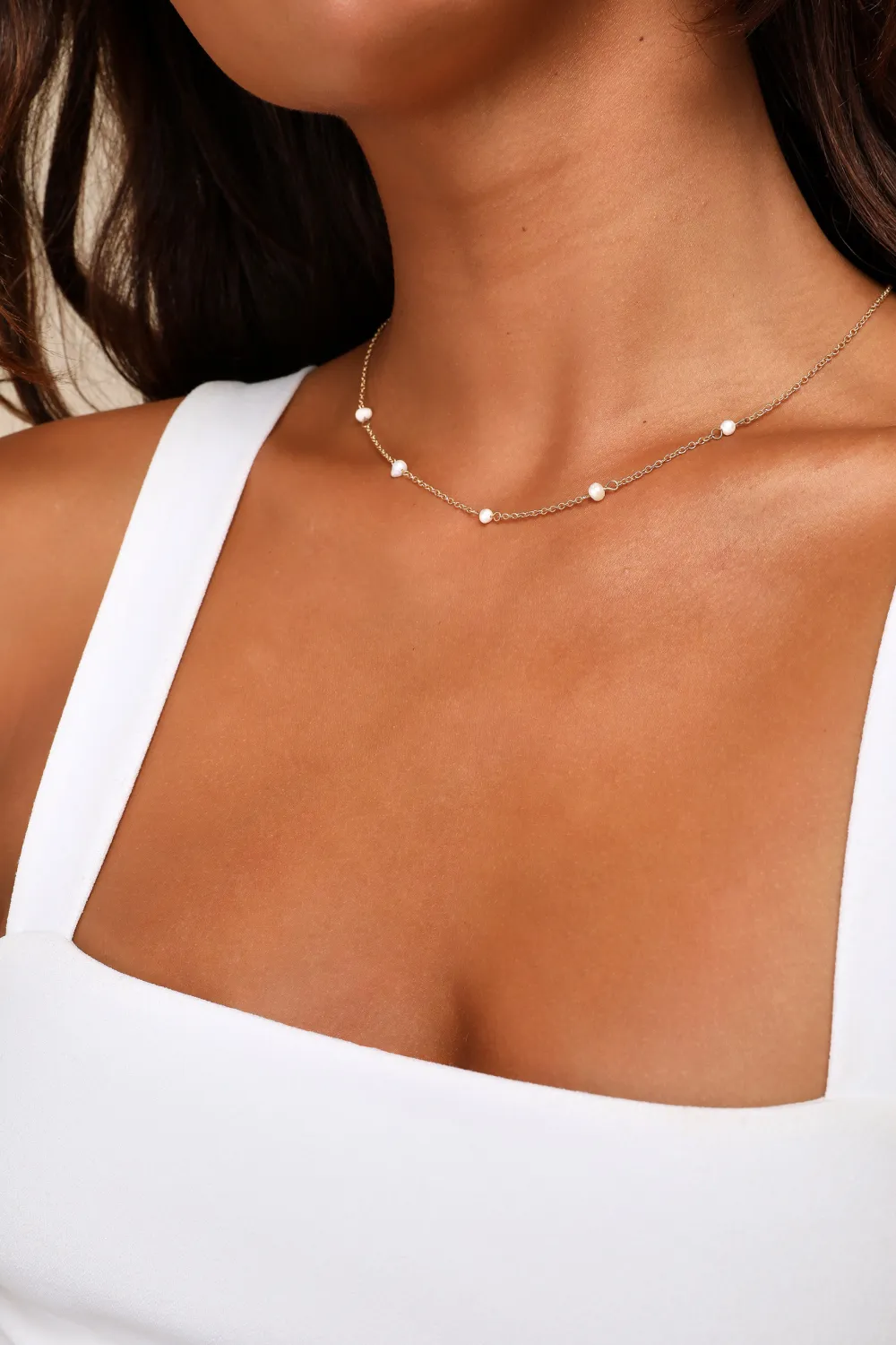 Sweet And Delicate Small Pearl Necklace