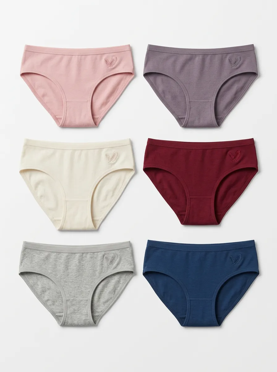 Women's Feather Embroidered Classic Brief Set