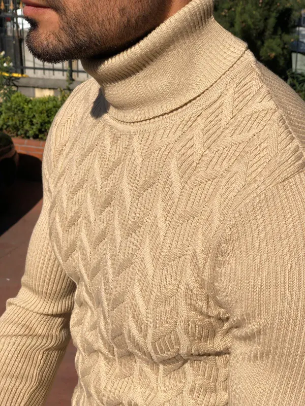 Tailored Slim Fit Knit Turtleneck Sweater