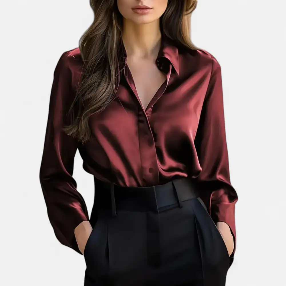 Satin Blouse Long Sleeve Elegance