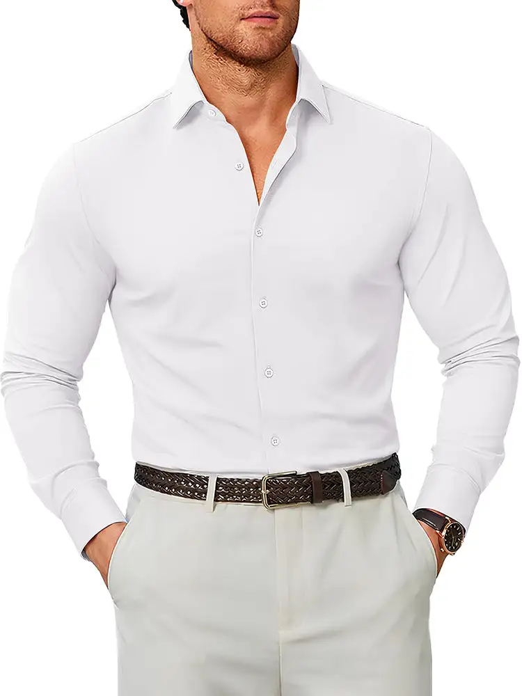 Smooth Weave Formal Cut Dress Shirt
