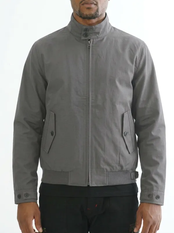 Men's Casual Navy Blue Stand Collar Harrington Jacket