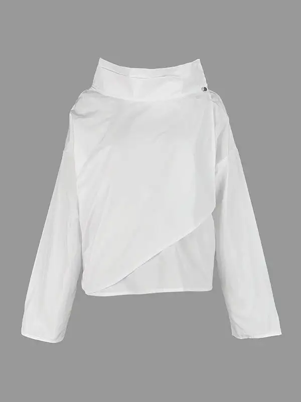 Stand-Collar Relaxed Outerwear Coat