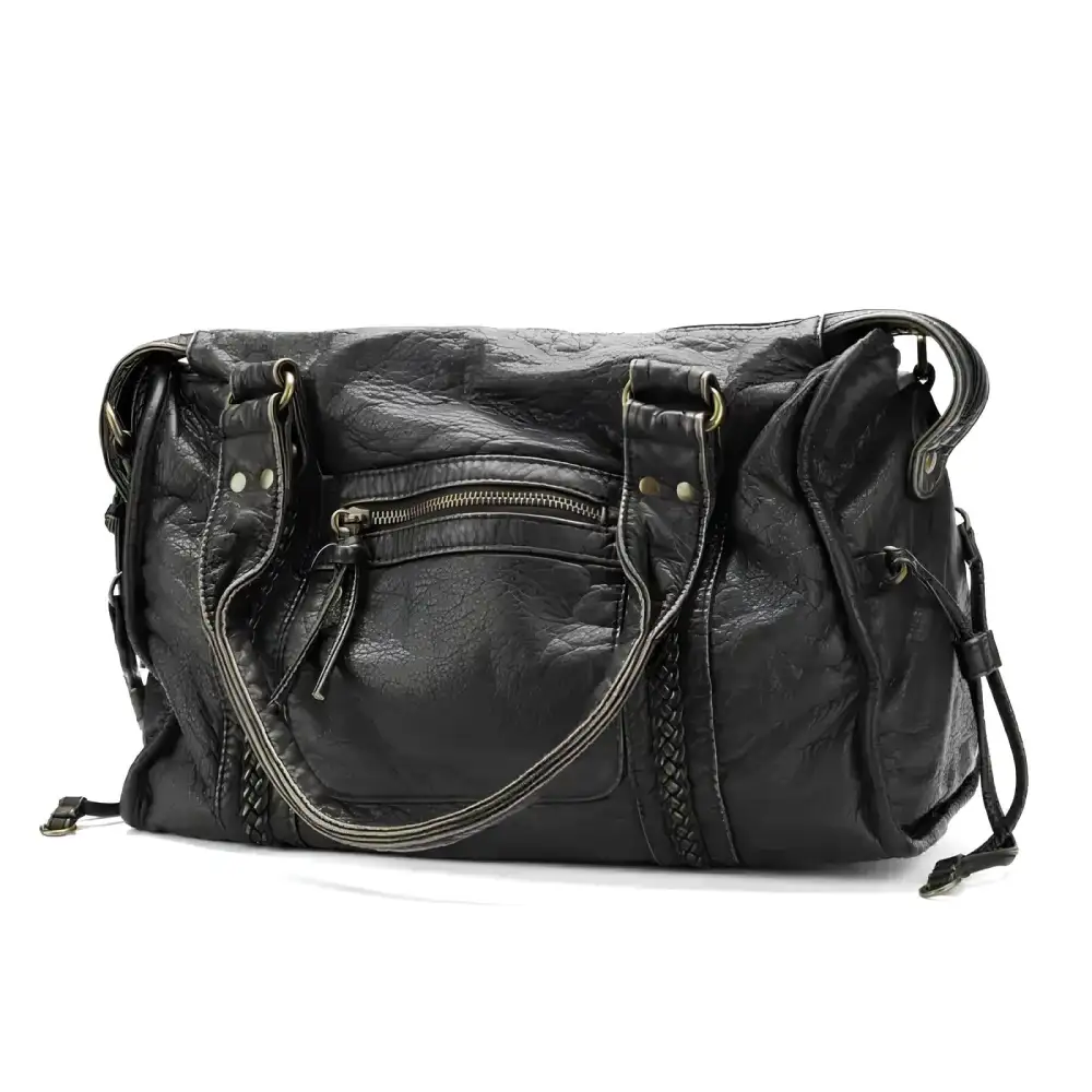 Polished Leather Shoulder Bag
