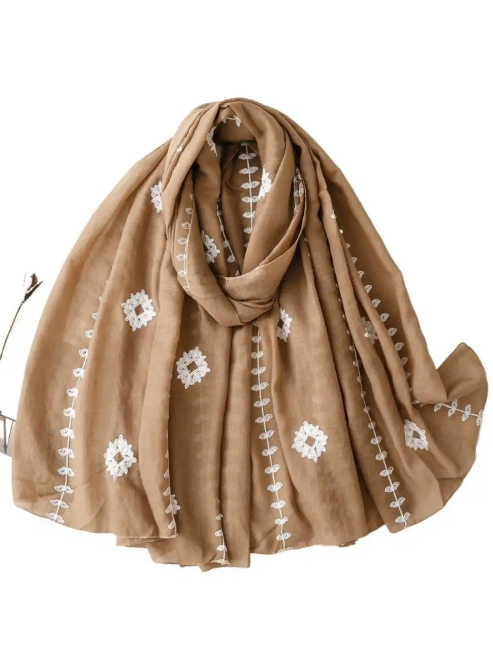 Modern Motif Trim Soft Scarf