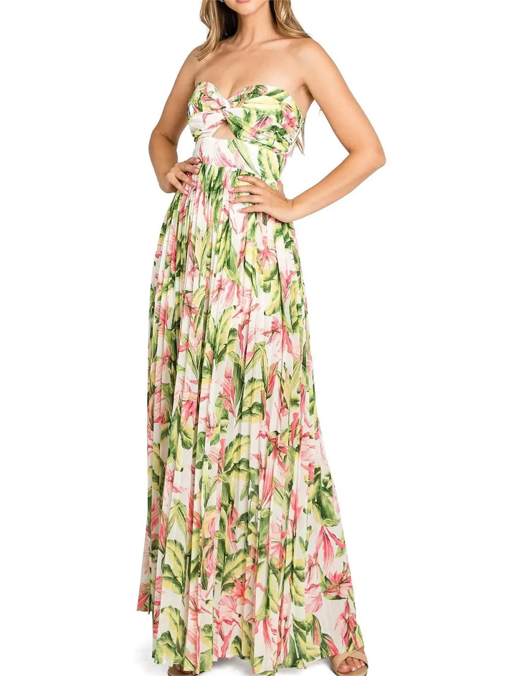 Floral Pleated Jumpsuit