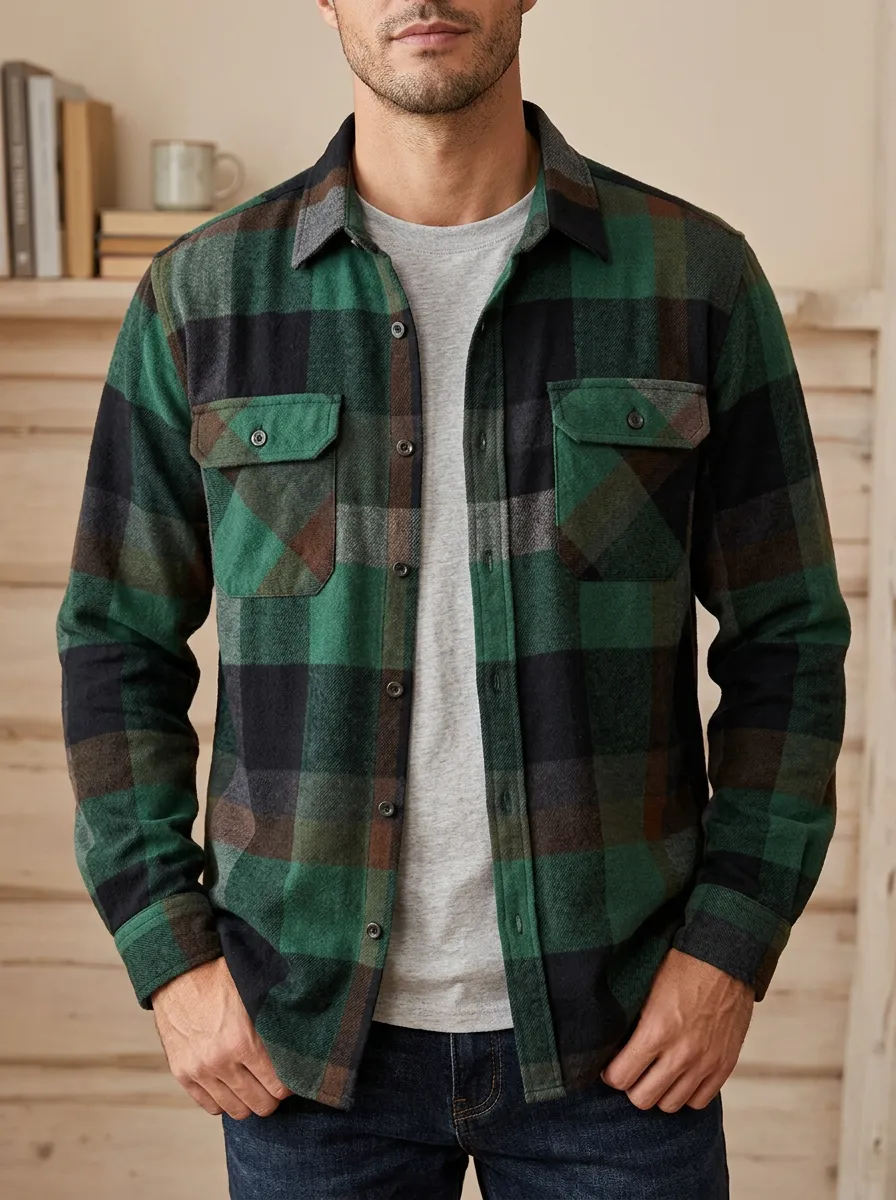 Heritage Twin Pocket Flap Pocket Plaid Shirt