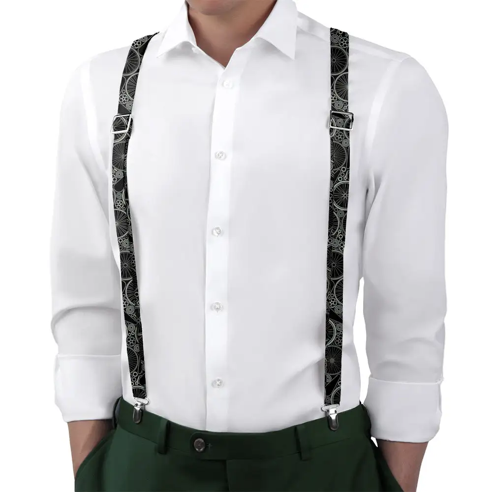Bike Parts Theme Suspenders