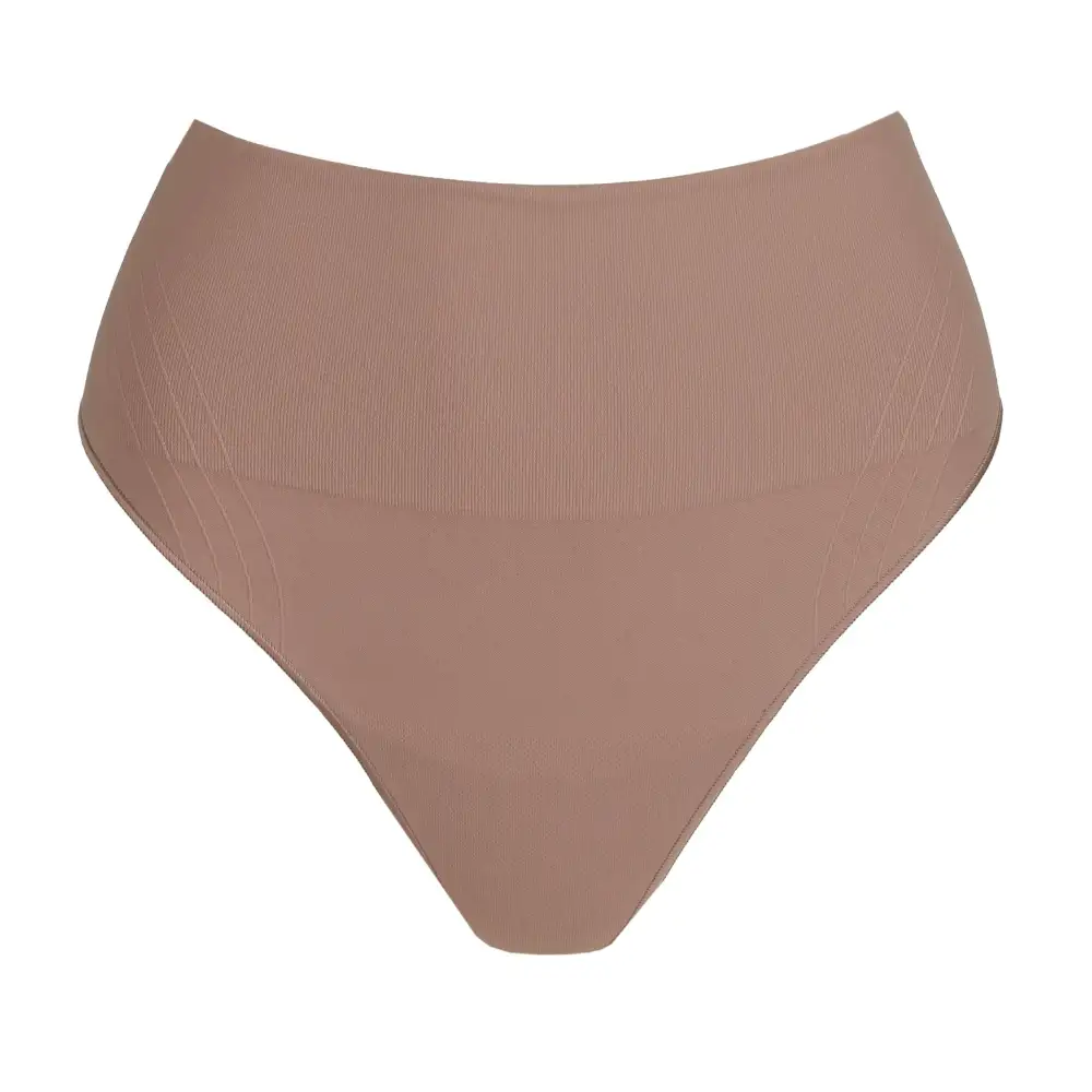 Women's High Waist Elastic Waistband Cotton Gusset Cotton Shaping Soft Fabric Supportive Fit Tanga Panty