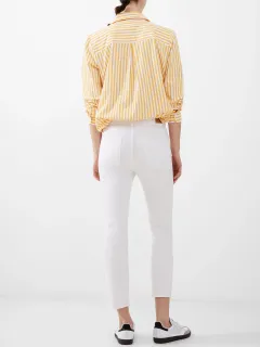 Minimalist Slim-Fit Stretch 28-Inch White Jeans