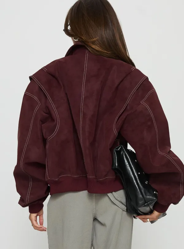 Women’s Everyday Faux Suede Bomber Jacket