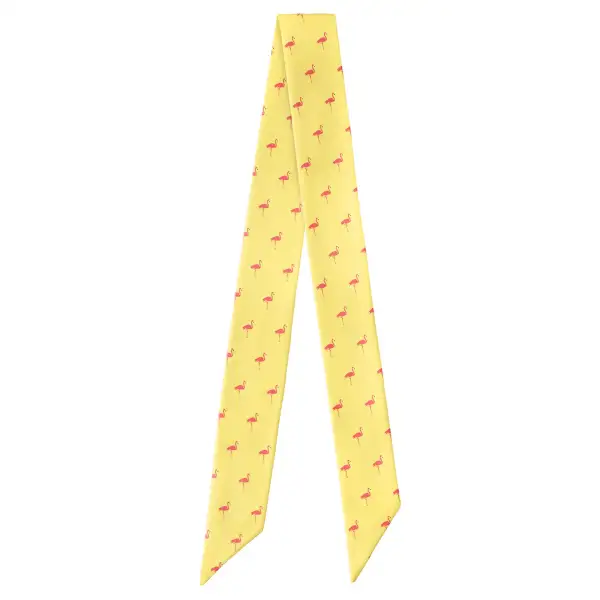 Flamingos Motif Hair Scarf