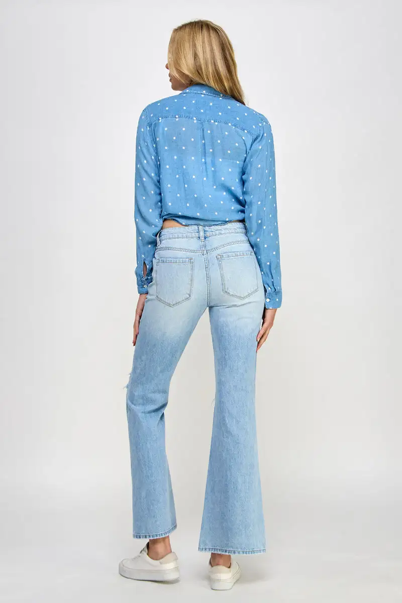 Mid Rise Relaxed Straight Jeans