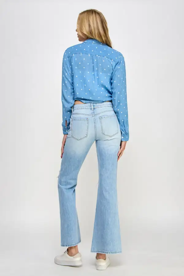 Mid Rise Relaxed Straight Jeans