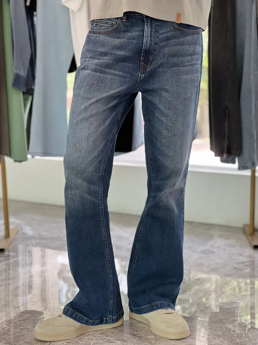 Relaxed-Fit Mid-Rise Bootcut Jeans