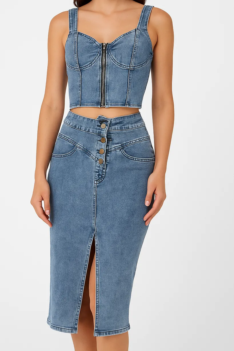 Everyday Jean Skirt Women's Skirt Set