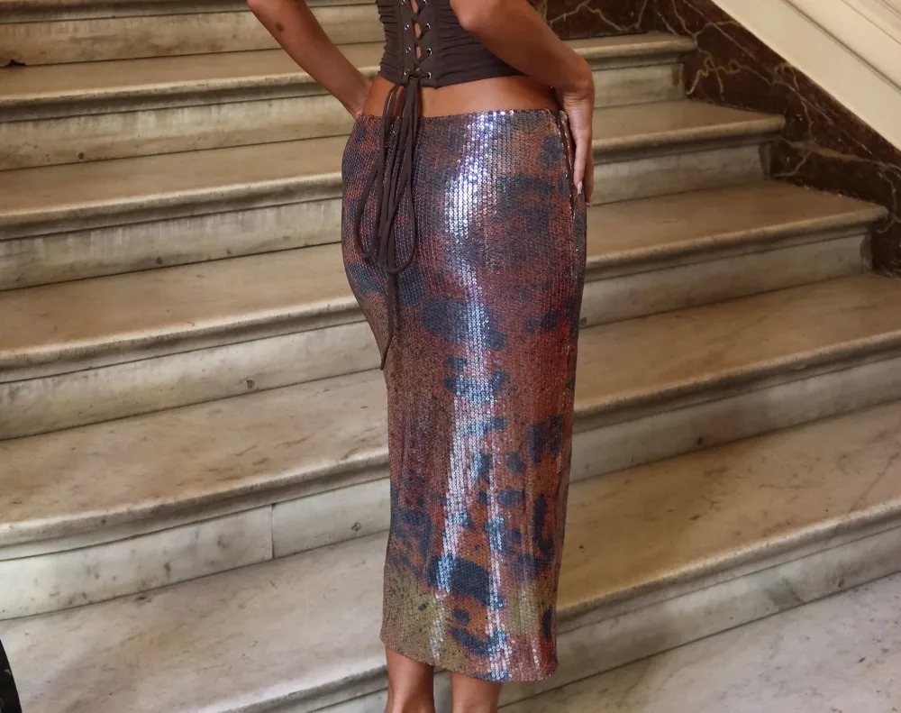 Sequin Bodycon Midi Skirt