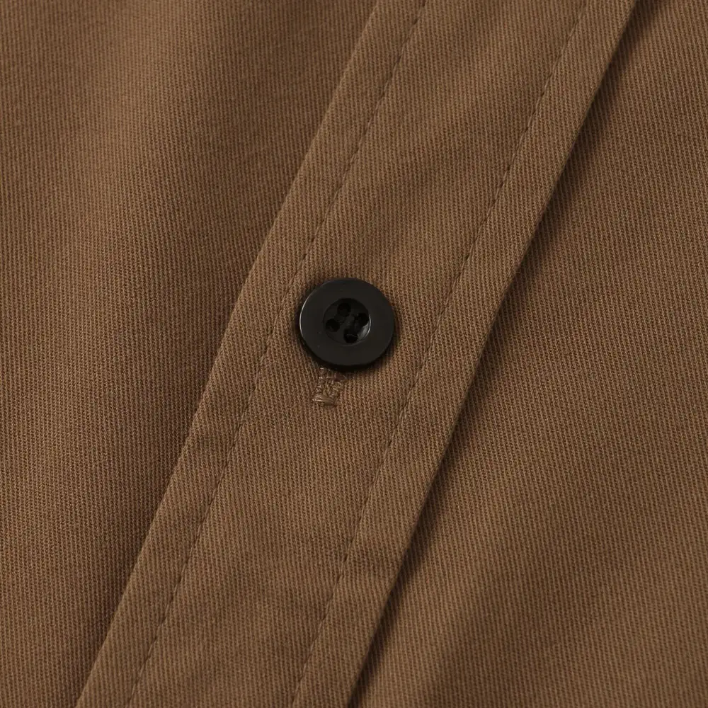 Relaxed Button Front Short Sleeve Collared Polo Shirt