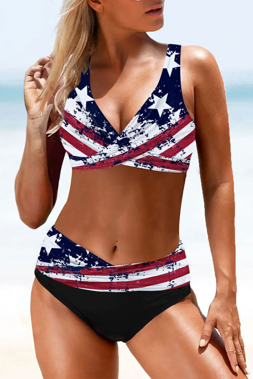 Swimwear American Flag Patriotic Patriotic Bikini Sets