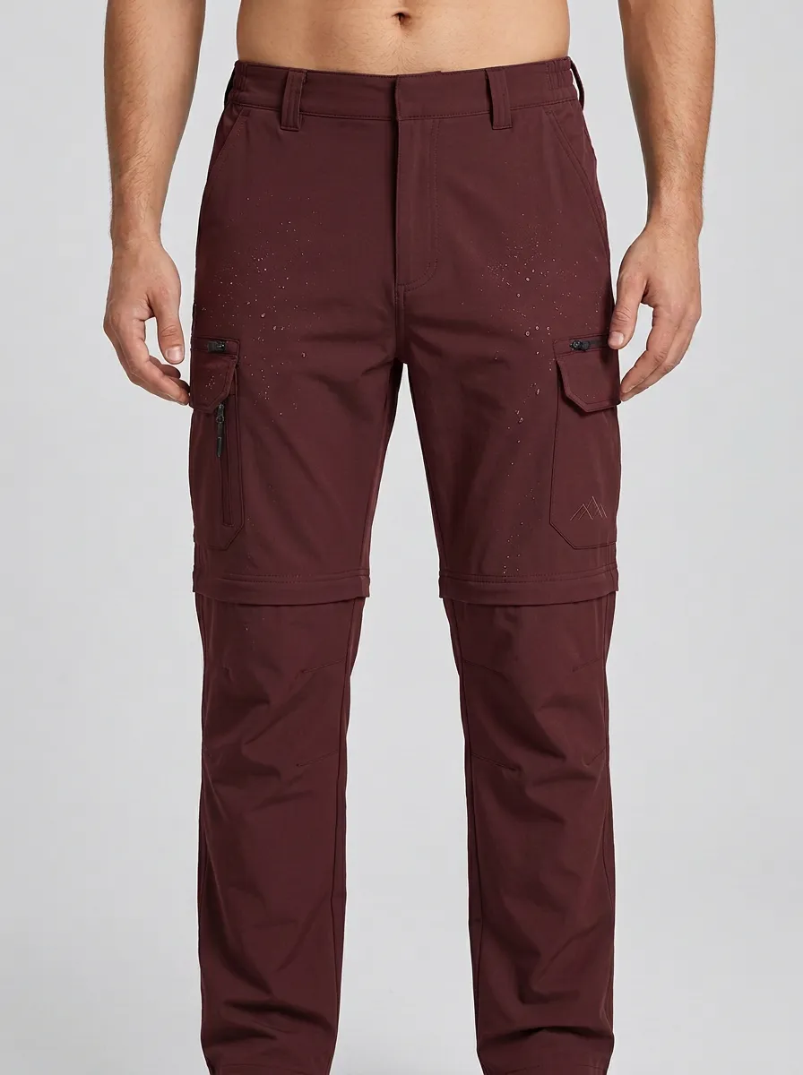 Men's Trek Performance Mountain Graphic Waterproof Zip Tactical Cargo Pants