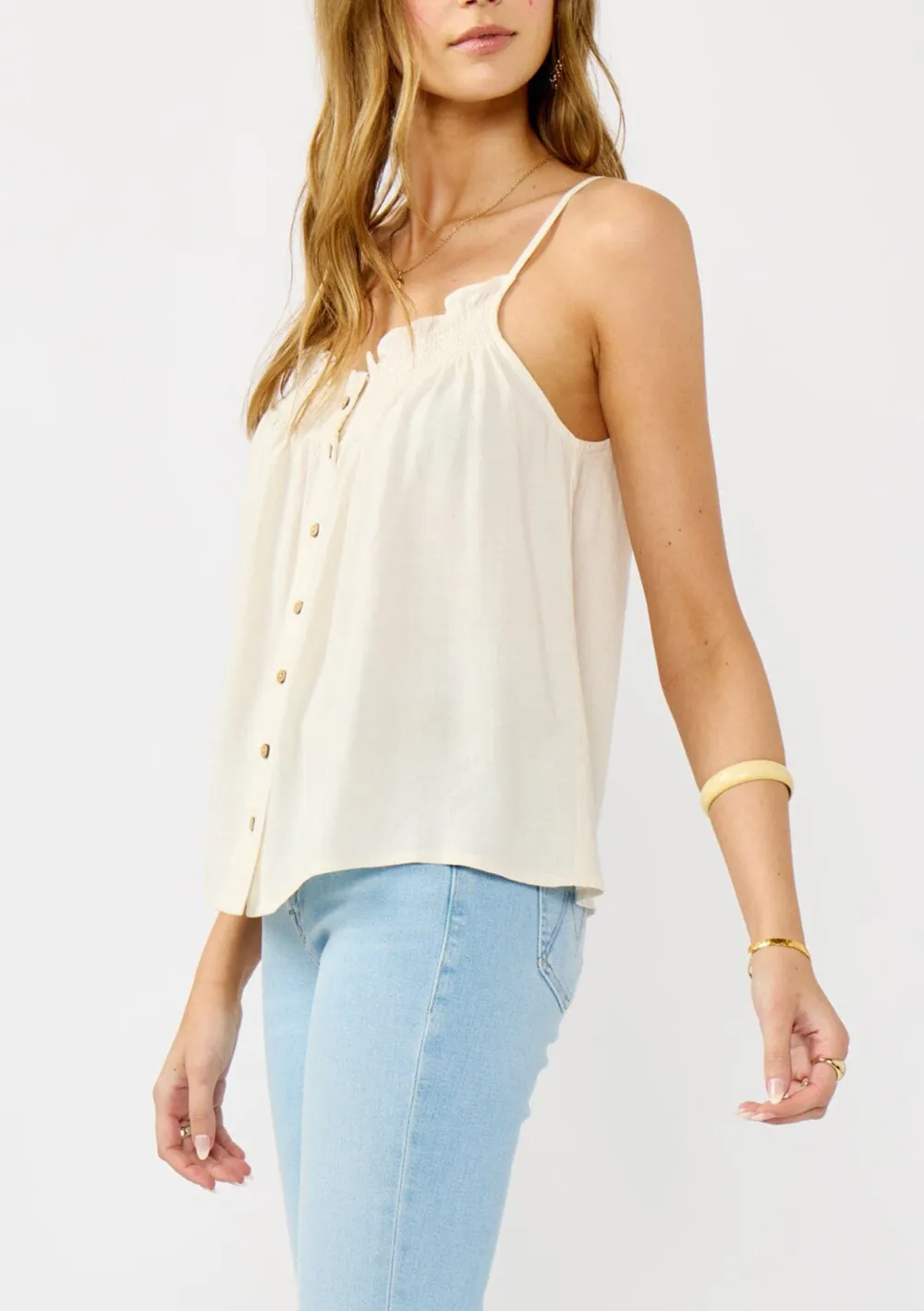 Smocked Spaghetti Cami Top
