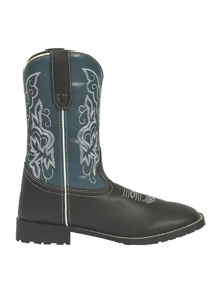 Stitched Men's Western Boots With Round Toe