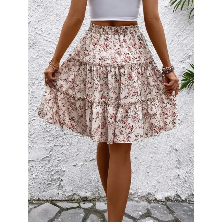Everyday Print Midi Skirt