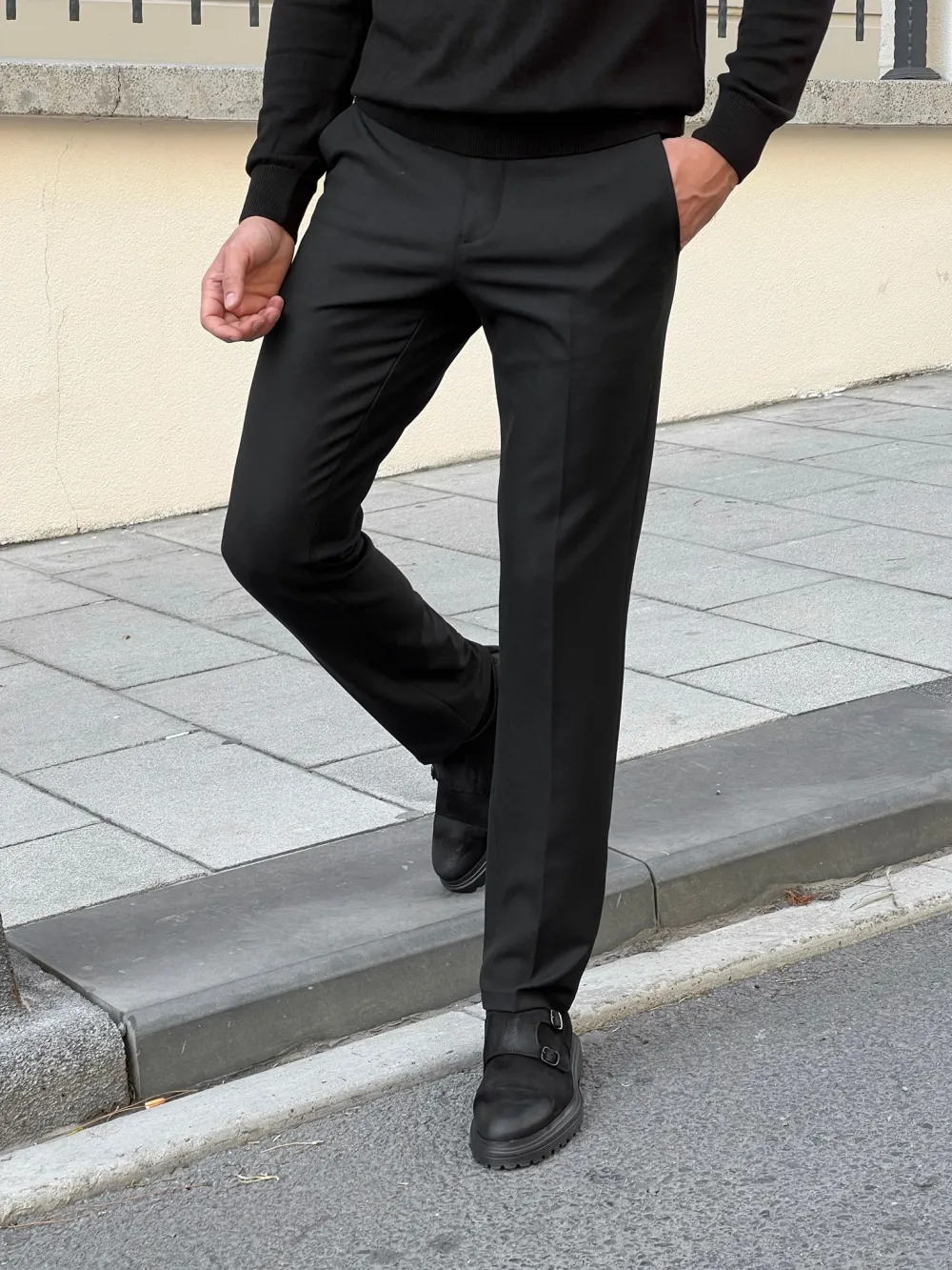 Tailored Side Pocket Slim Fit Tailored Trousers