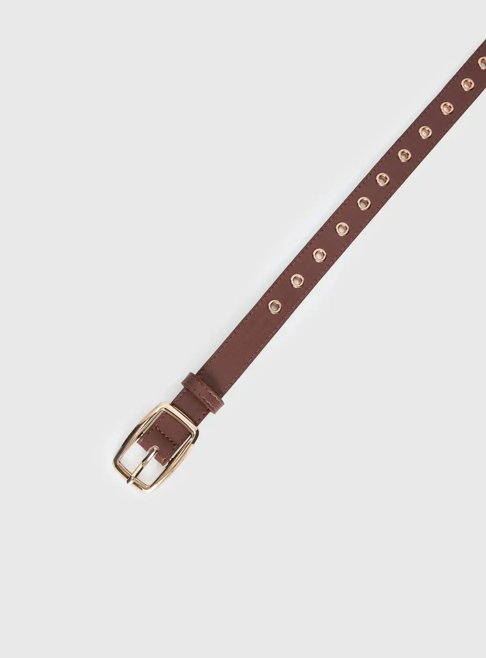Smart Detail Buckle Faux Leather Belt