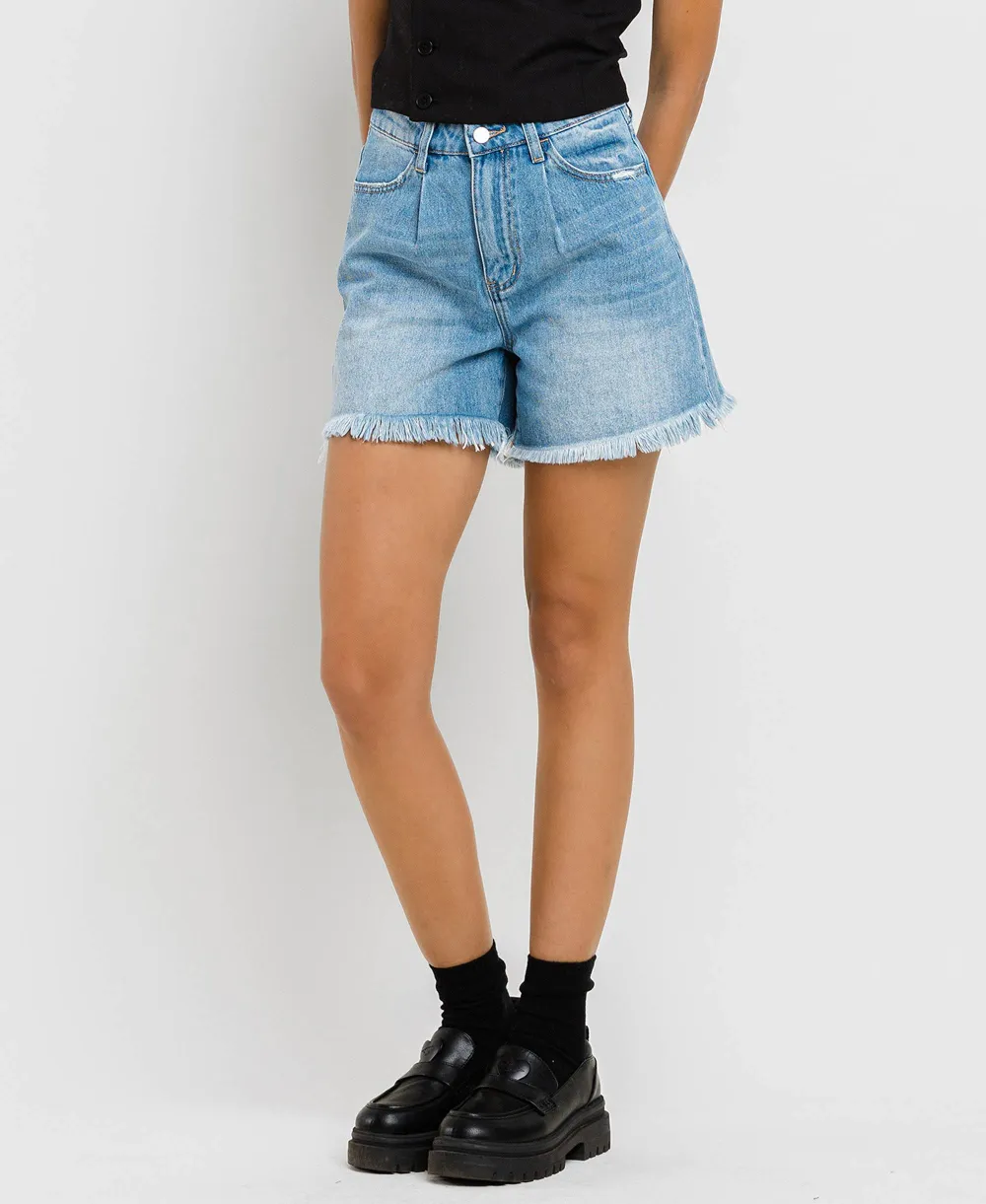 High Rise Pleated Shorts