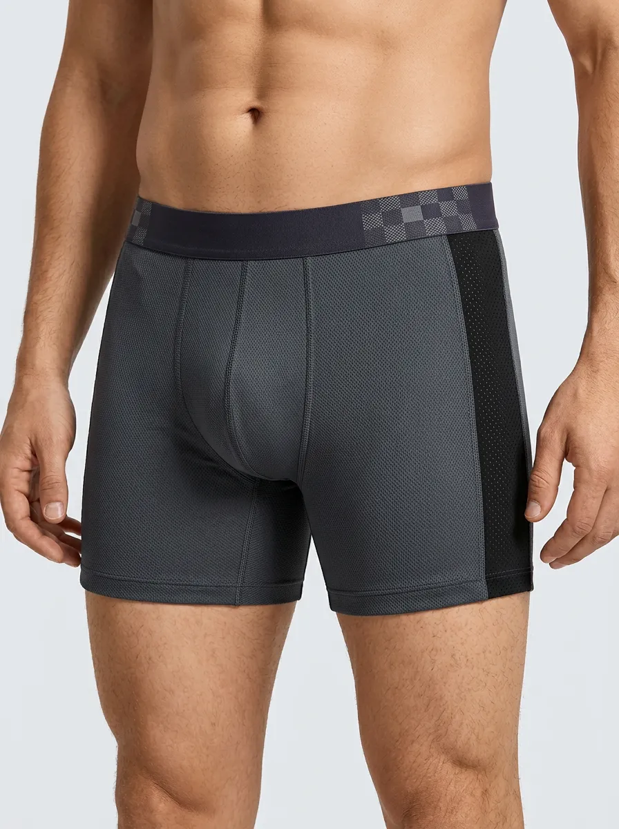 Sport Mesh Performance Athletic Refined Look Men's Boxer Briefs