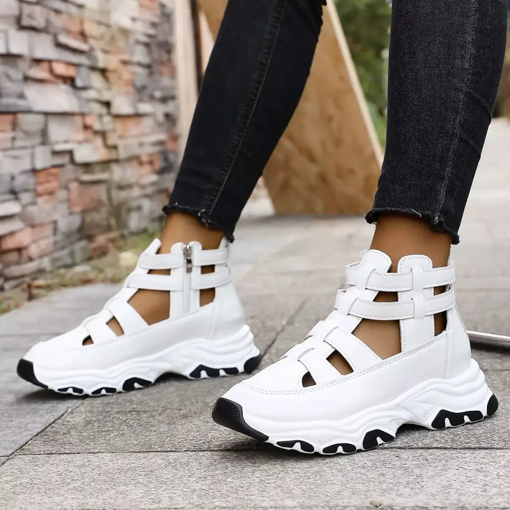 Refined Cutout Platform Sneakers